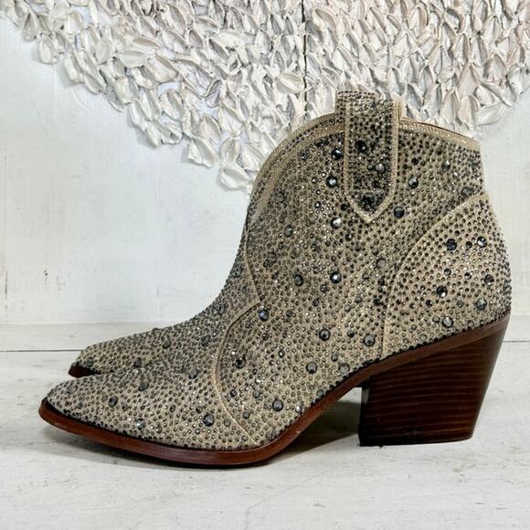 Jessica Simpson Zadie 2 Pull On Pointed Toe Cowboy Western Boots beige 42 / 10M - Picture 6 of 11